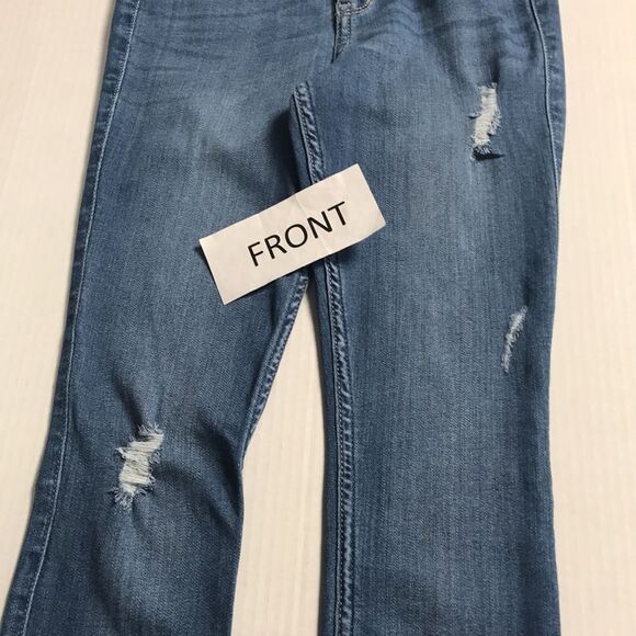 HOLLISTER High-Rise Jean Legging Sz 1 (25x28) Advanced Stretch Ripped Jeggings 2 - Picture 2 of 10